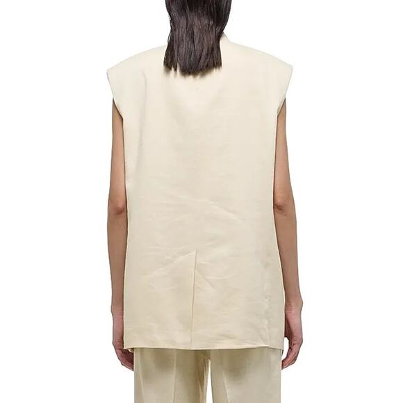 HELMUT LANG Oversized Linen-Blend Blazer Vest Large - Picture 7 of 14